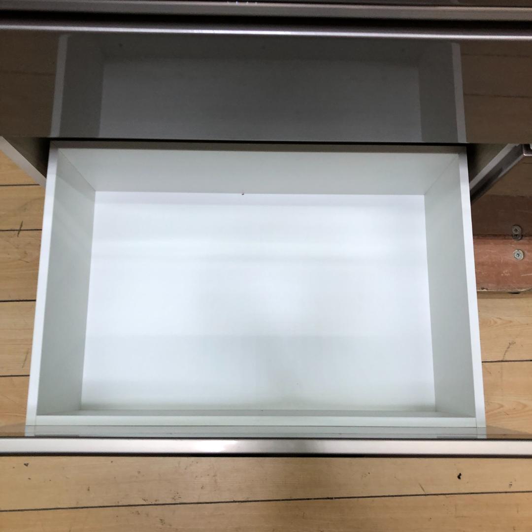 ニトリ 幅100cm キッチンボード　アルミナ2 食器棚 750705-3