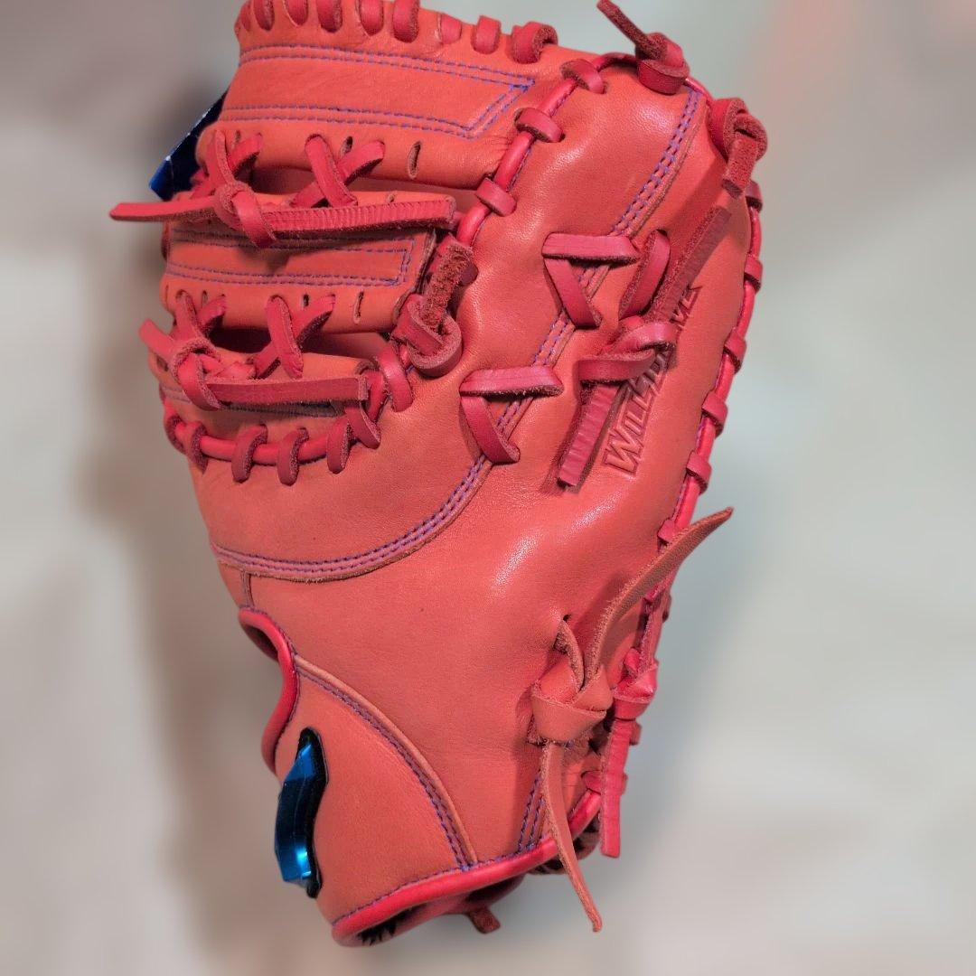ミズノ:少年軟式用ファーストミット:右投げ用:一塁手用:オレンジ色