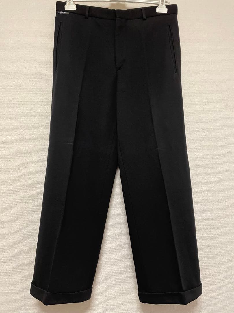 レーヨン  Gianni Versaceワイドパンツスペアボタン付き