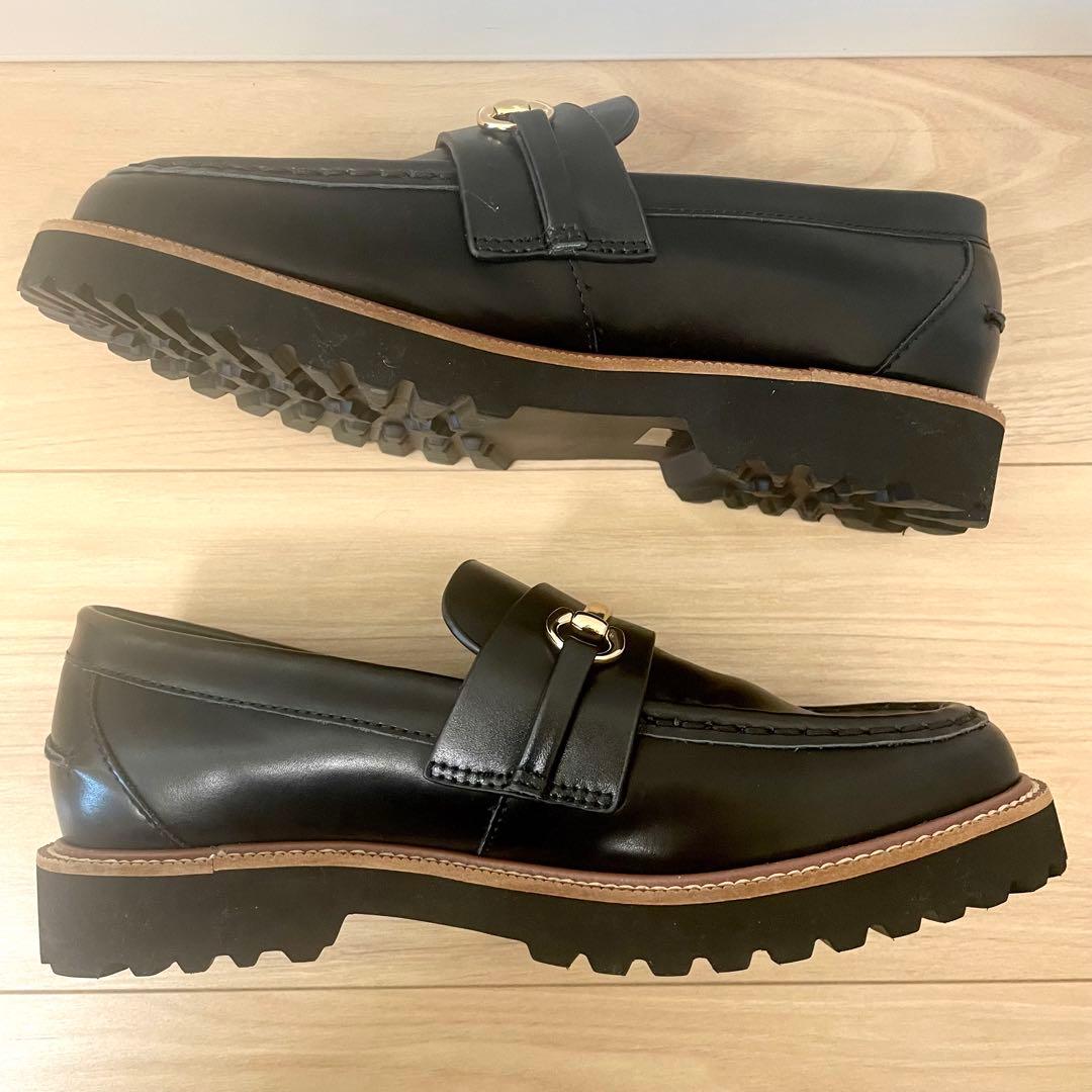 極美品 Mazell 厚底ビットローファー 36 黒 バンヤードストーム 軽量