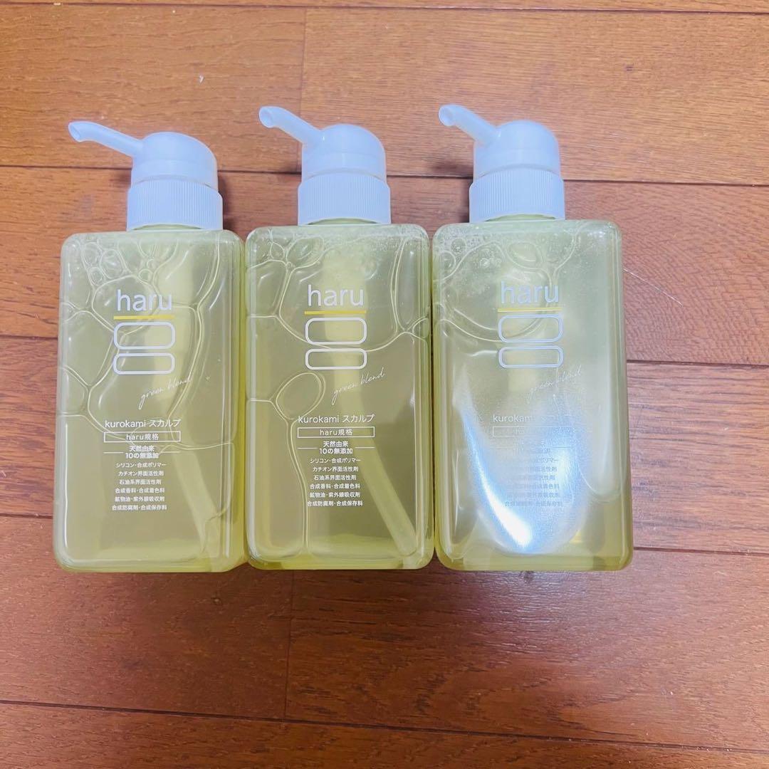 yz3657 harukurokami スカルプ グリーン400ml×3点セット
