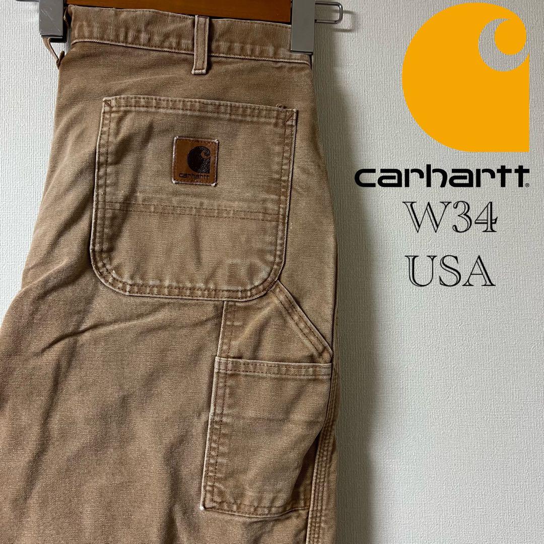 Carhartt（カーハート）ダックペインターパンツ/34/ブラウン/USA製