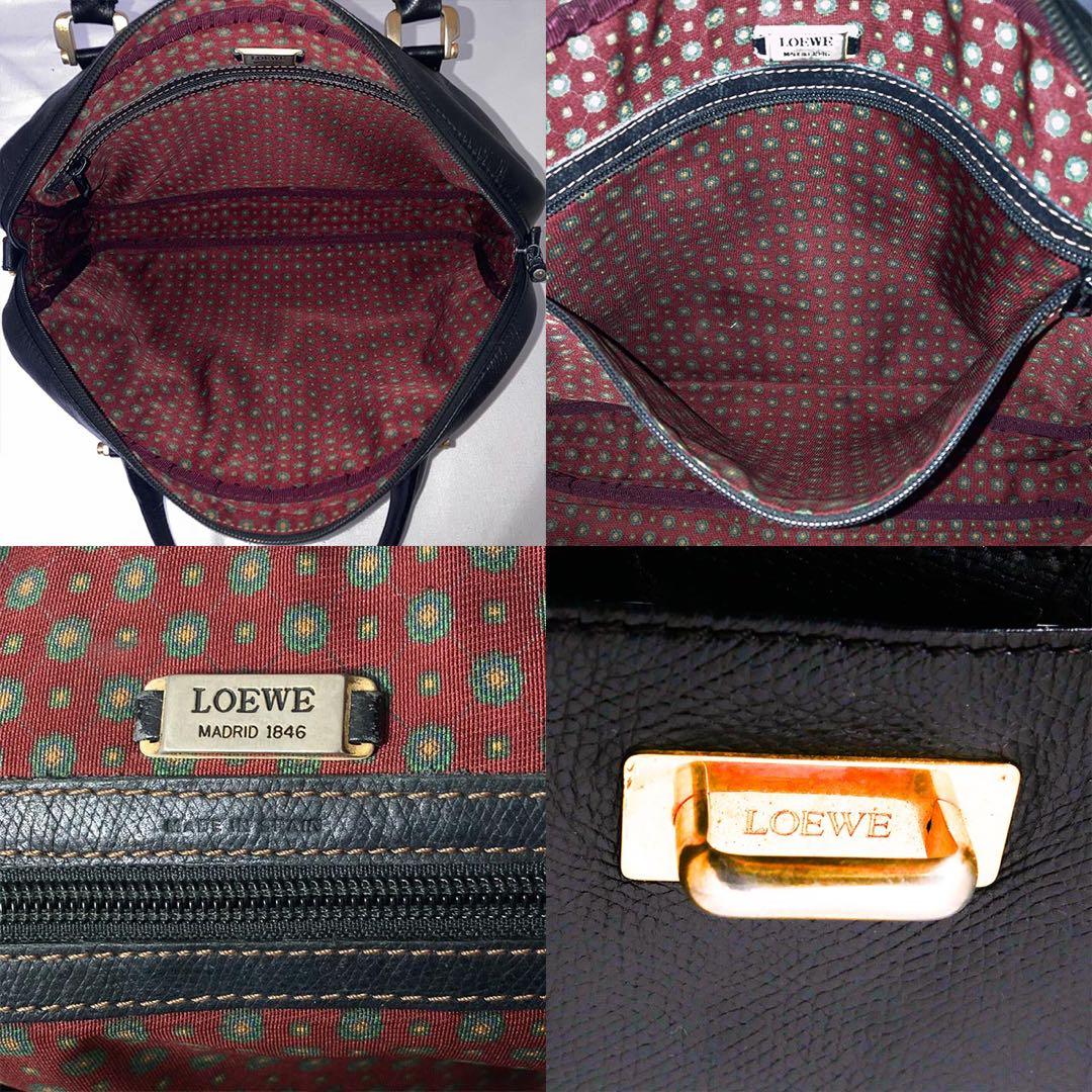 美品 LOEWE ロエベ アナグラム ブリーフバッグ ビジネスバッグ 黒