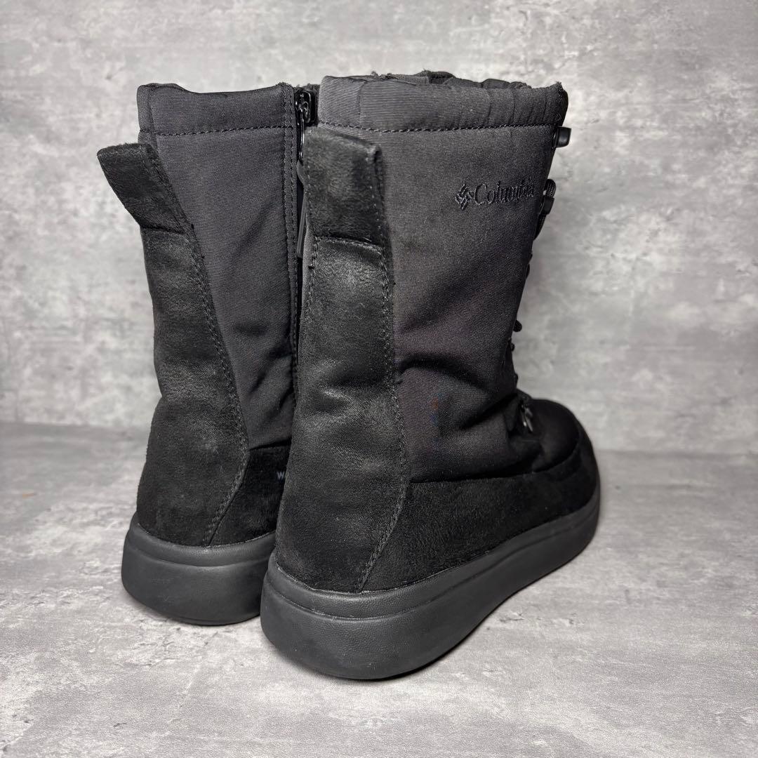 【新品】コロンビア　ショートブーツ ウォータープルーフ サイドジップ 23㎝　黒