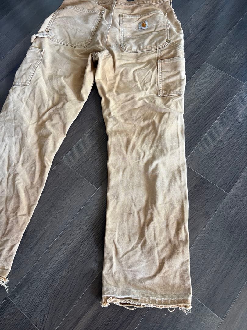 希少 USA製 ビンテージ カーハート ダブルニー ペインターパンツ ベージュ