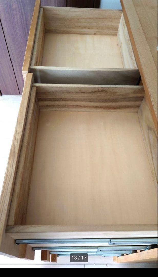 スヌ　美品 無印良品 脚付き木製チェスト4段