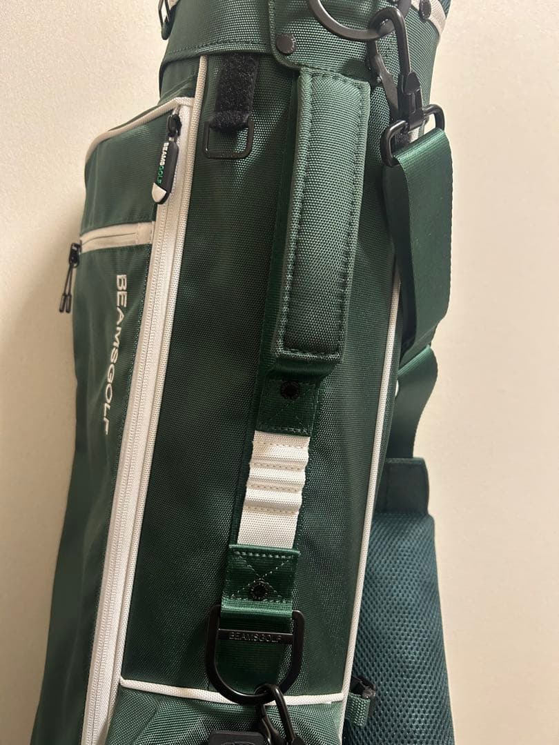 【美品】BEAMS GOLF スリムスタンド キャディバッグ グリーン