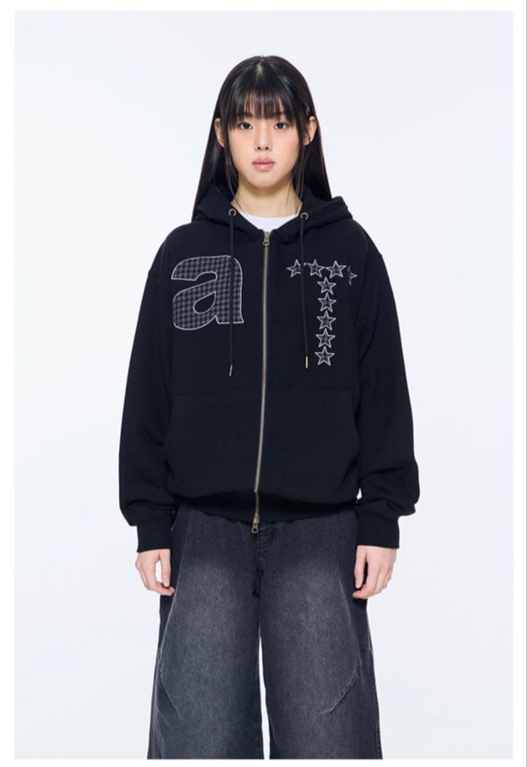 トップス nugu / TCM at hooded zip-up (black)
