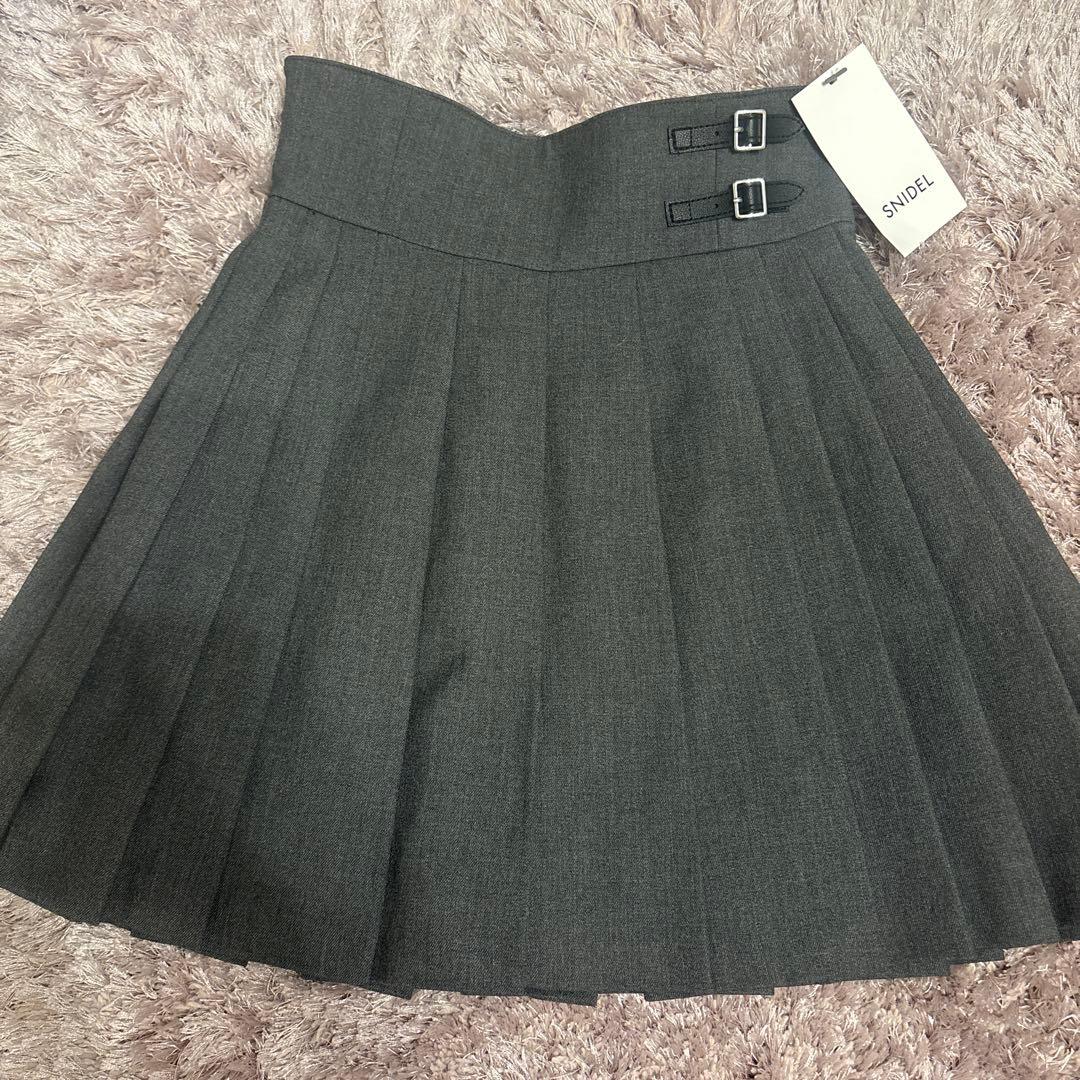 【SNIDEL】プリーツスカショーパン/GRY/0