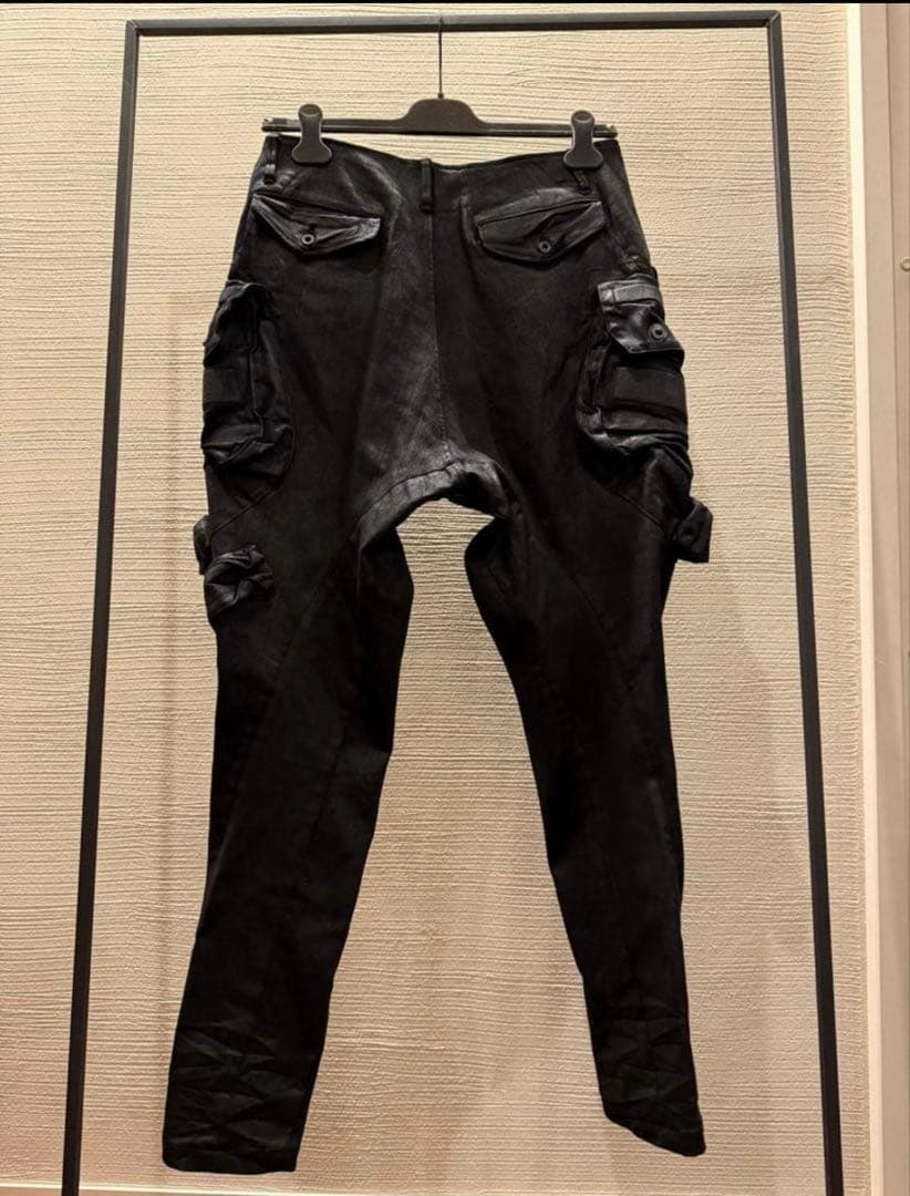 パンツ julius coated cargo pants gas mask