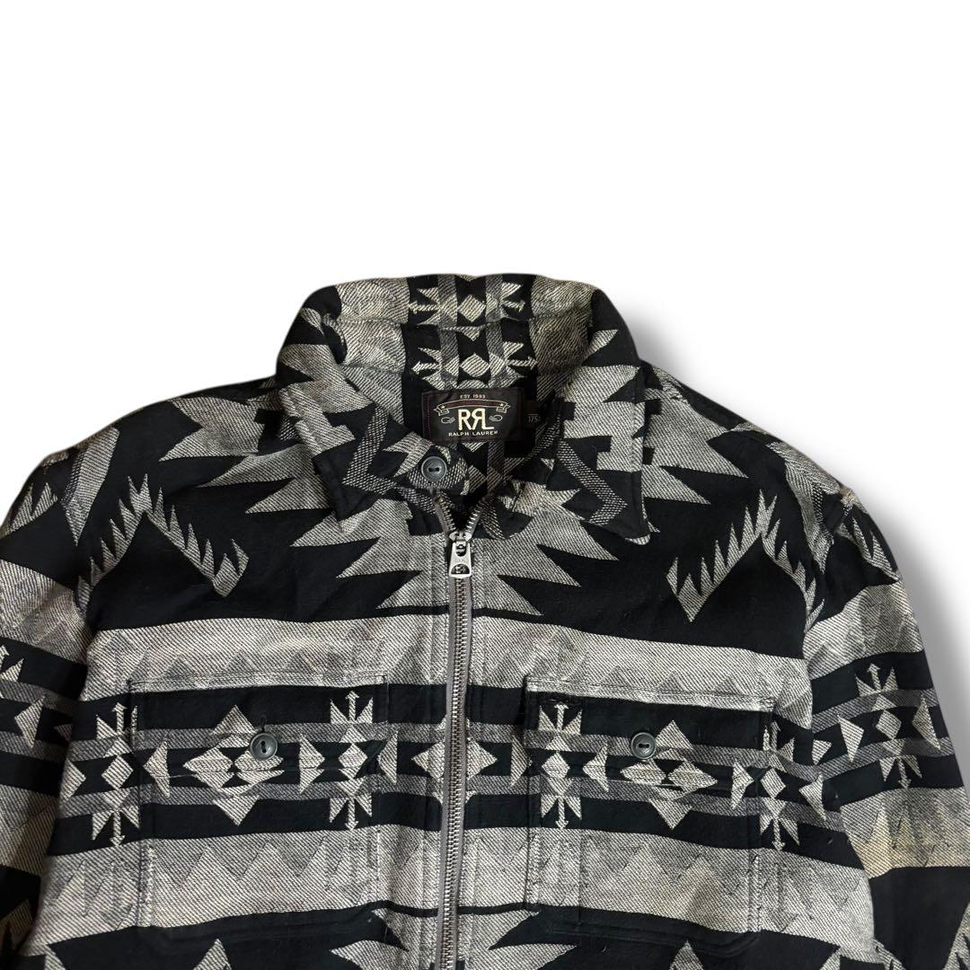 RRL ダブルアールエル ネイティブ柄 ハーフジップ 襟 スウェット アメカジ