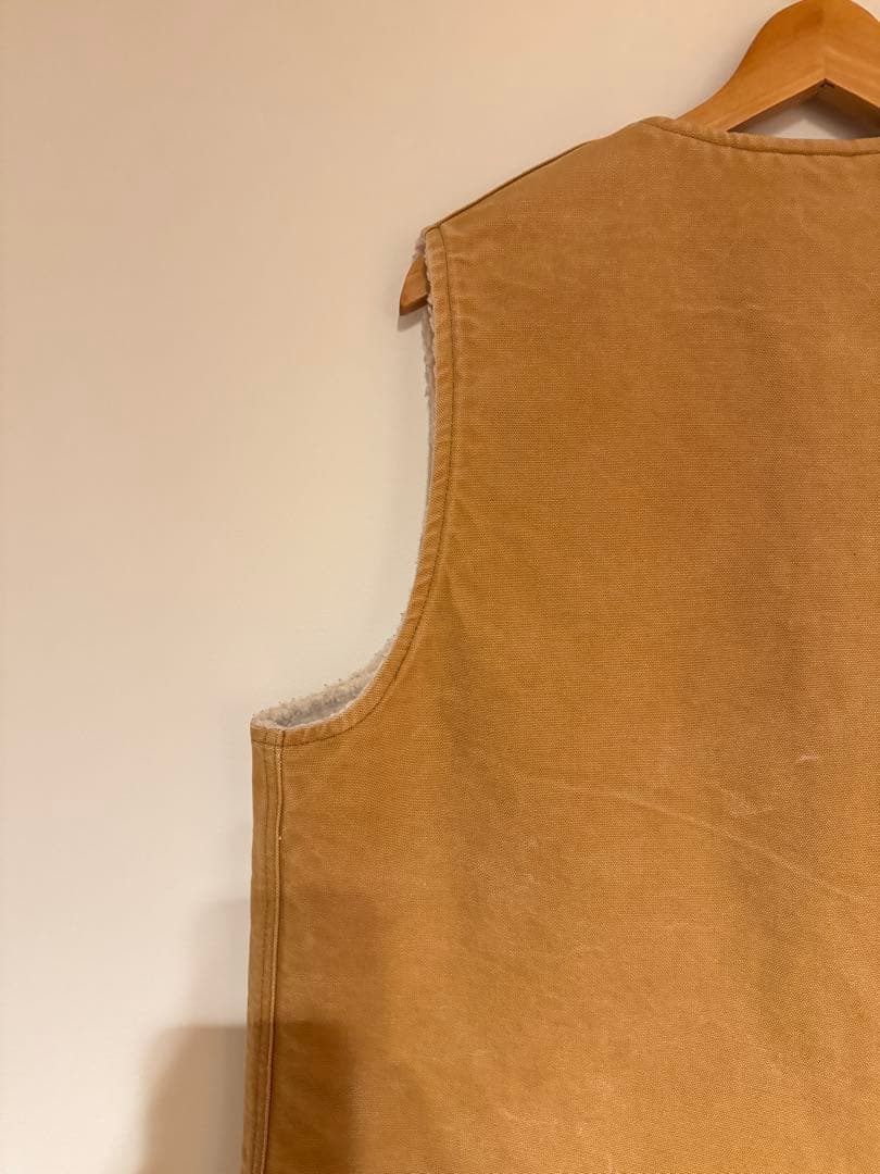 専用 カーハート ダックベスト ベスト XLサイズ ベージュ 古着 フェード