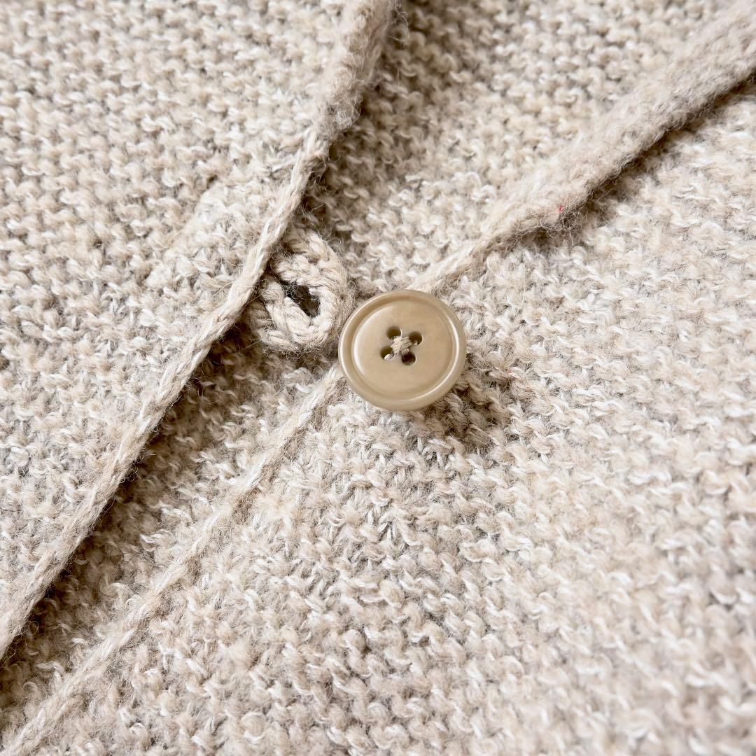 中川政七商店 コクーン ウール ニットベストカーディガン へちま襟