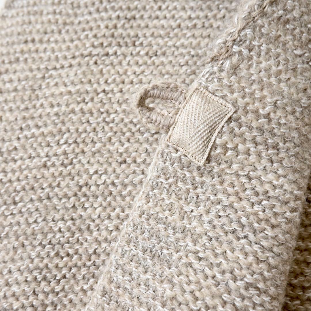 中川政七商店 コクーン ウール ニットベストカーディガン へちま襟