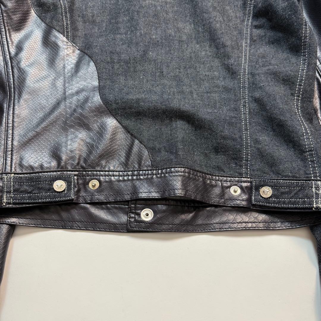 ジャケット・アウター 90-00s VERSACE leather design denim jkt
