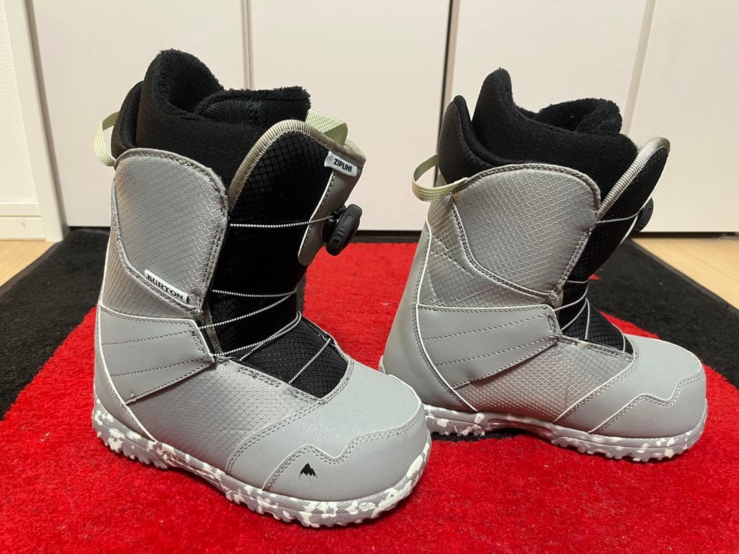 バートン　BURTON ZIPLINE グレー キッズ　ブーツ BOA 22cm