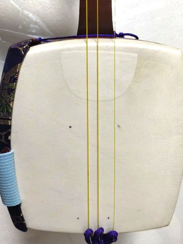 細棹（長唄）三味線　セット　破れなし　三つ折り棹　練習用