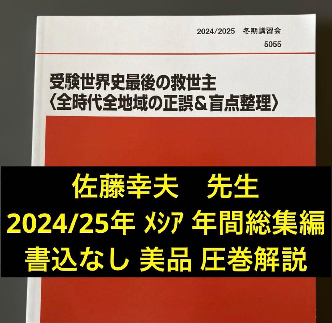 【ほぼ最新版】代ゼミテキスト 受験世界史最後の救世主 佐藤幸夫 2024／25年