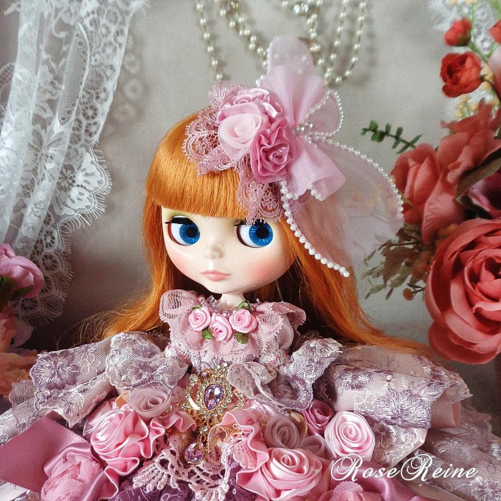 XmasSale アンネローゼ王妃クラシカルモーブピンクの豪華フリルドールドレス