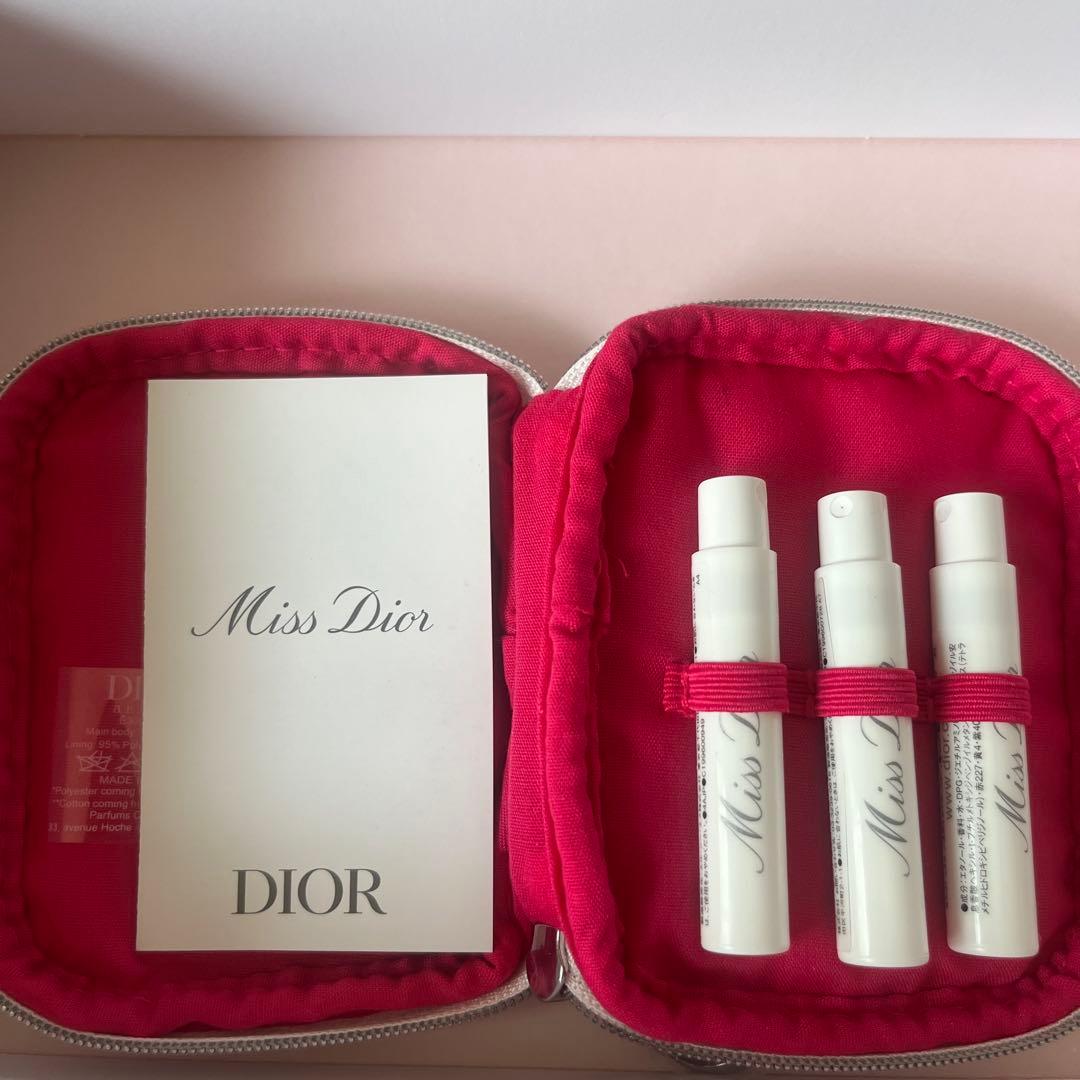 Miss Dior パルファム 新品　香水サンプル3本入りポーチ付きセット限定品