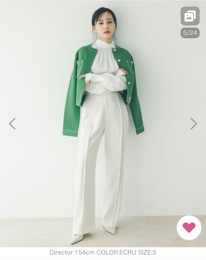 【新品タグ付】ダブルサテンストレートパンツ M