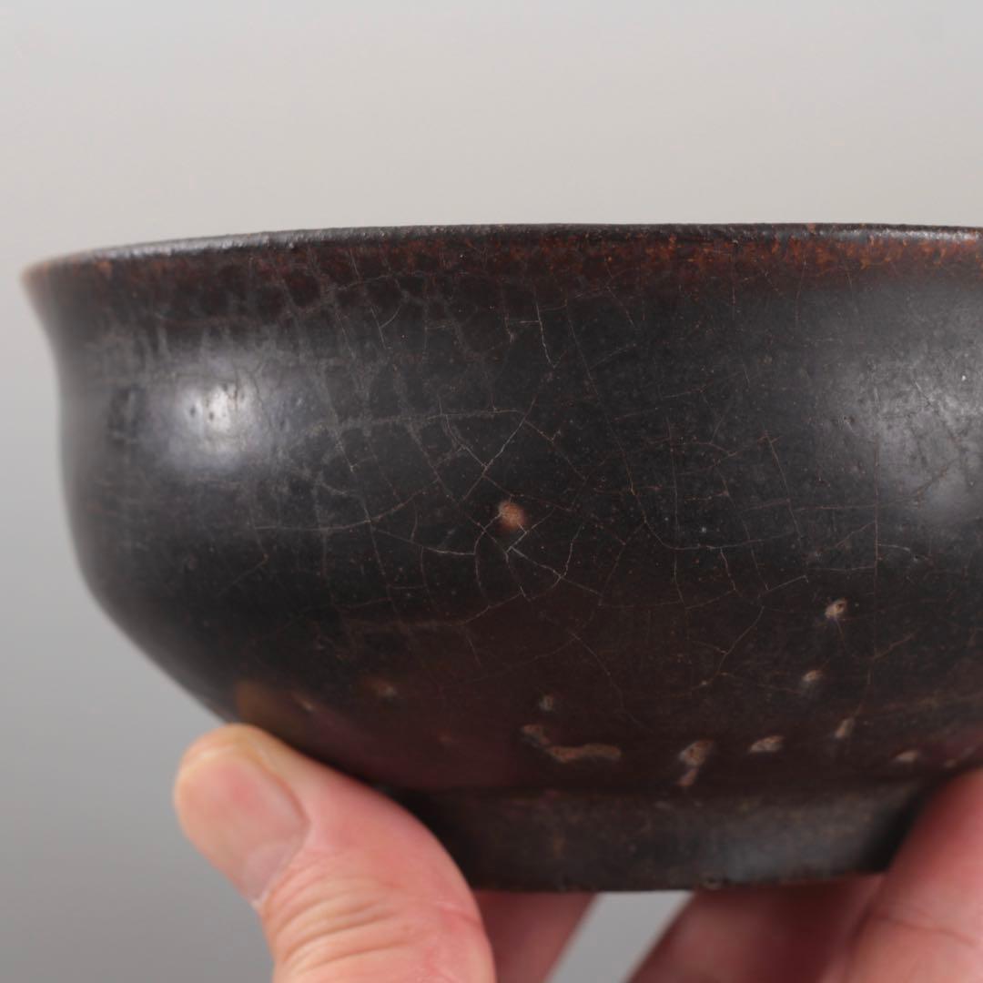 李朝 黒高麗 黒釉 茶碗 茶道具 朝鮮美術 古美術 古道具 黒釉茶碗