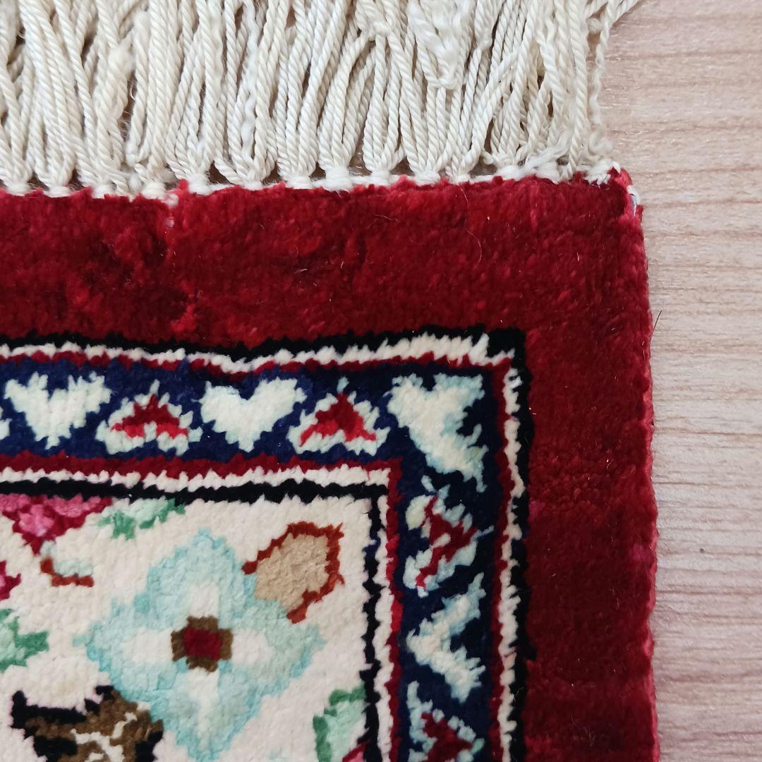 Y3200 高級ペルシャ絨毯 クム産 シルク100% 手織り100万ノット