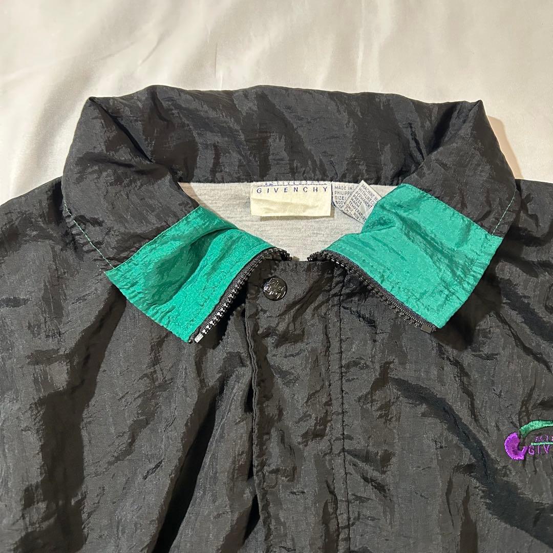 Givenchy ナイロンジャケット ブラック 好配色カラーブロック 激レア古着