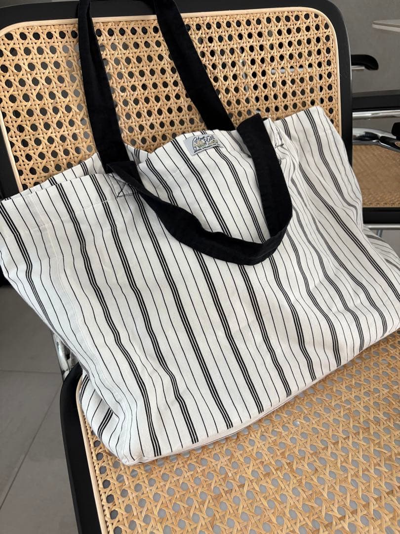 house on the hill トートバッグ　ストライプ