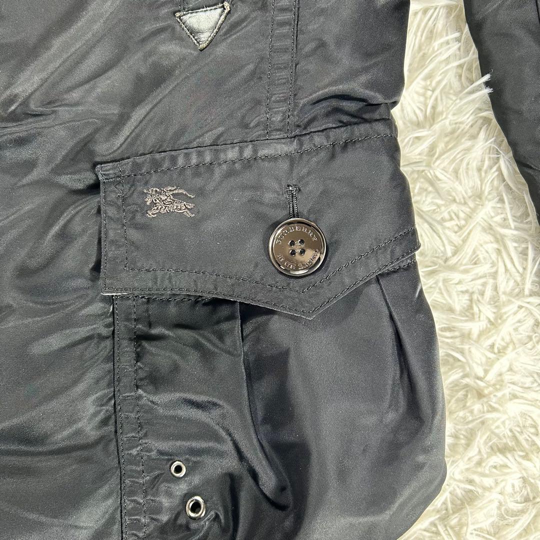 美品✨BURBERRY BLUE LABEL モッズコート　ノバチェック　M 黒