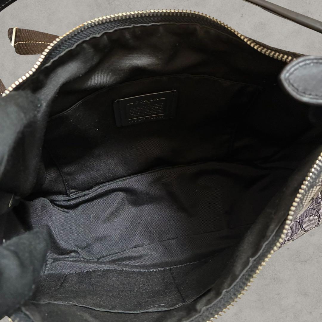 極美品 COACH コーチ シグネチャー ホーボー ハンドバッグ ワンショルダー