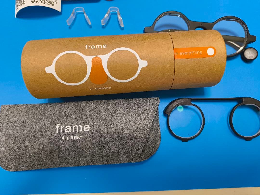 Brilliantlabs frame AI glasses オプションレンズ付