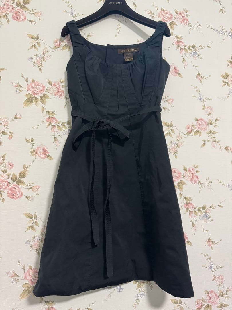 LOUIS VUITTON ノースリーブミニワンピース 36 ブラック