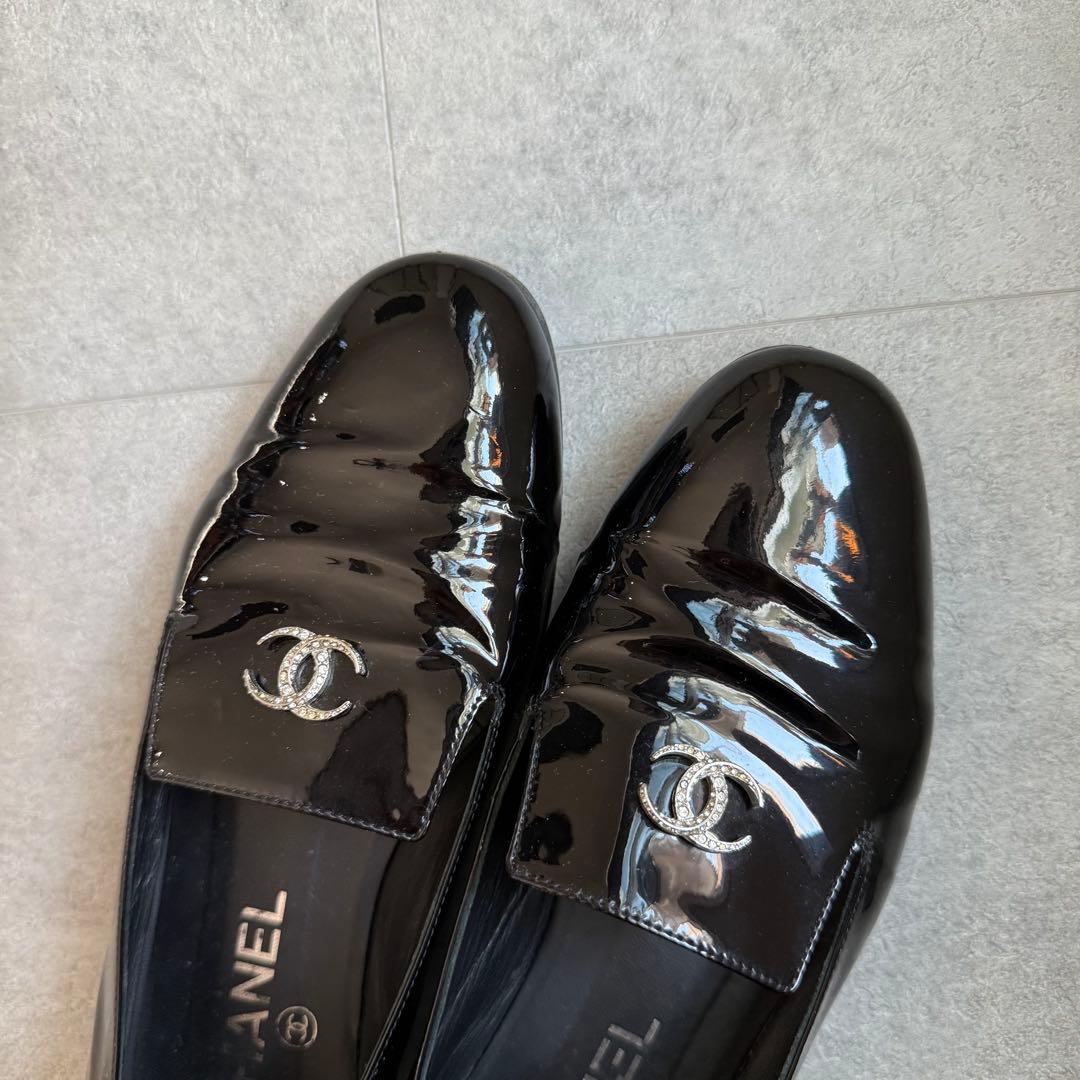 CHANEL シャネル　ローファー　ココマーク　オペラシューズ　黒　36