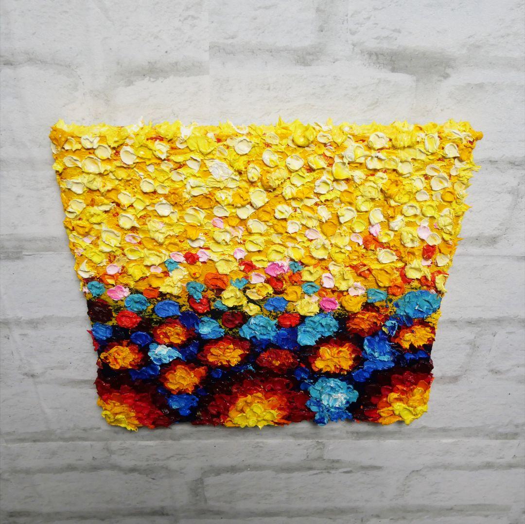 油絵 絵画 アートパネル【flower garden】