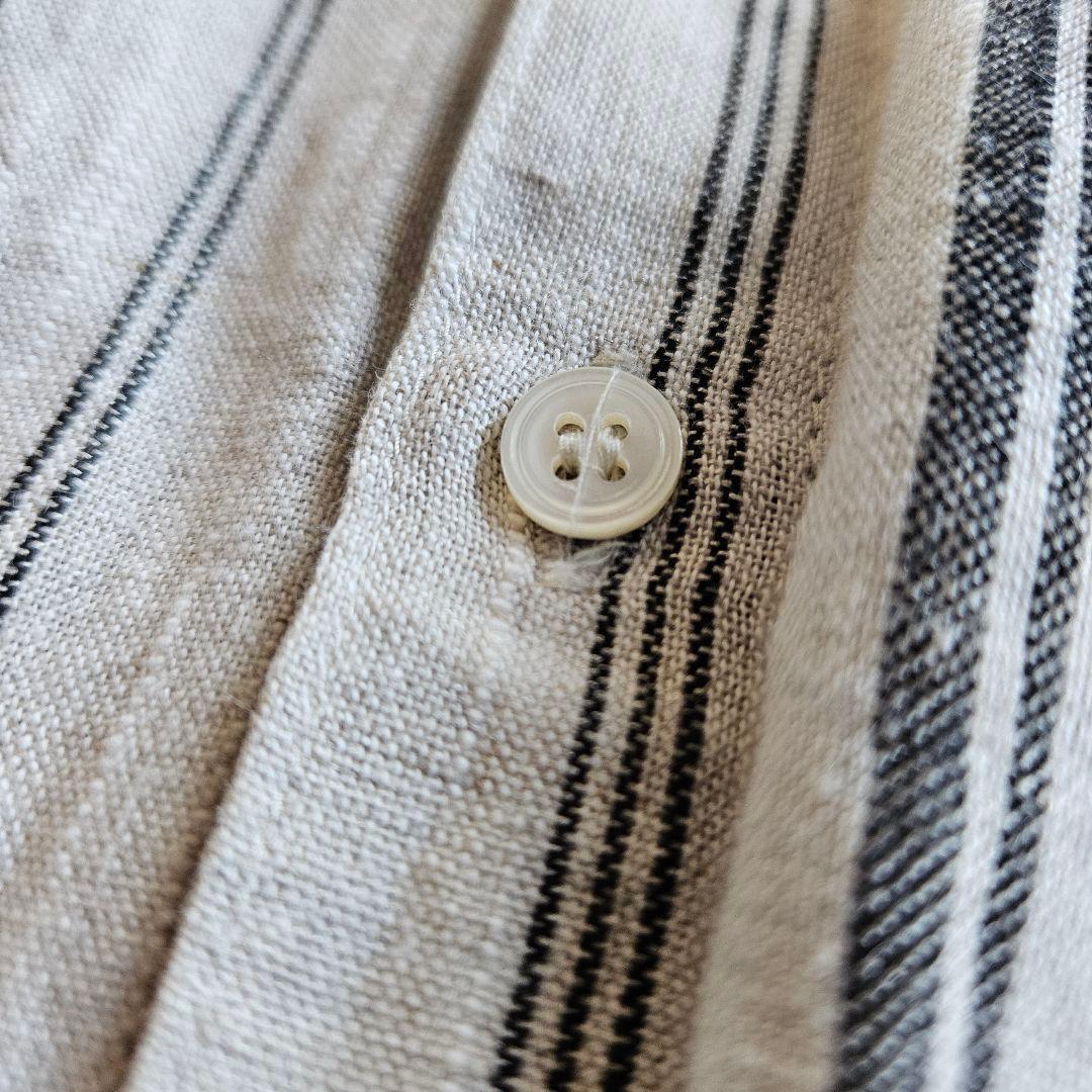 ICHI Antiquitès コットンリネン ワイドシャツチュニック