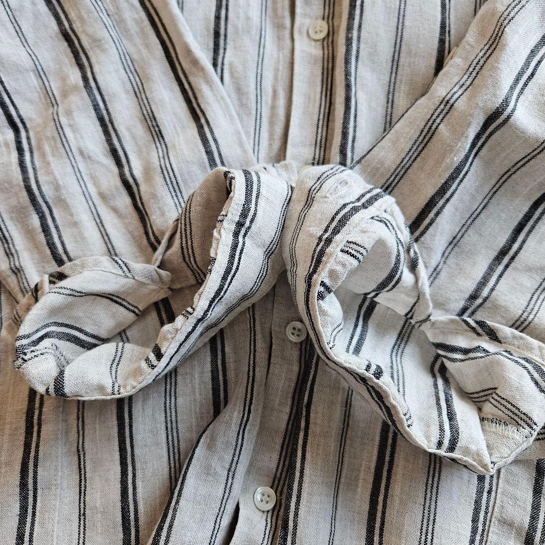 ICHI Antiquitès コットンリネン ワイドシャツチュニック