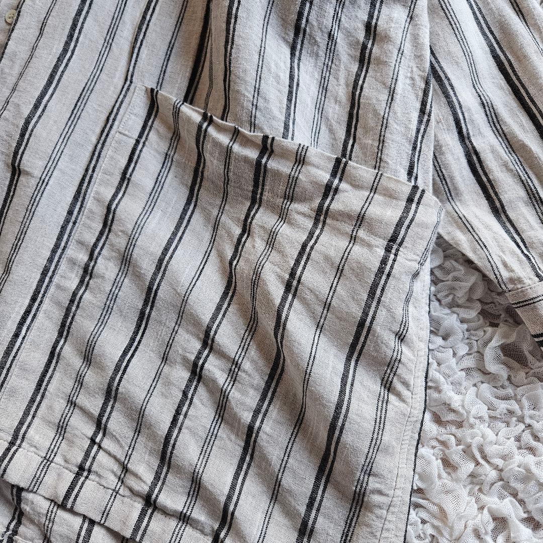 ICHI Antiquitès コットンリネン ワイドシャツチュニック