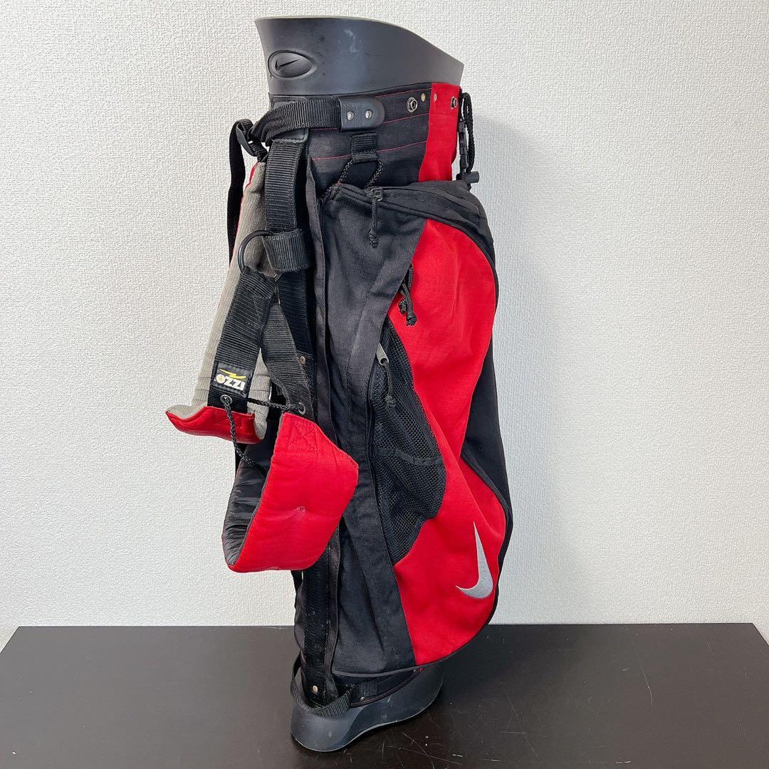 NIKE ナイキ 軽量 スタンドキャディバッグ 4分割 レッド ブラック ゴルフ