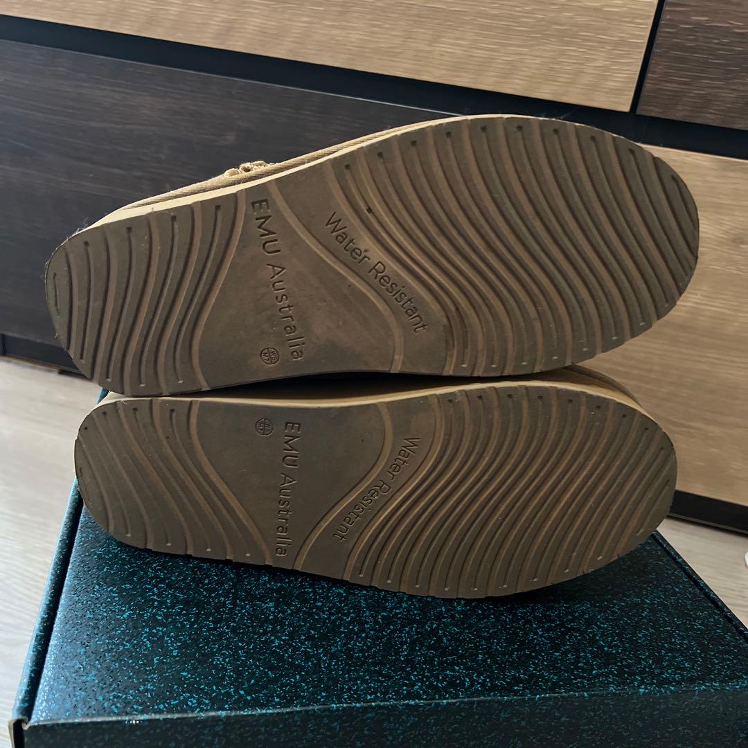 ☆美品 EMU ムートンブーツ　ショート丈　厚底 25cm US8 チェスナット