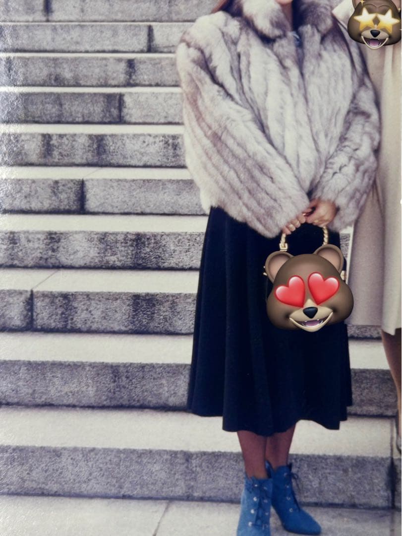 SAGAミンク　毛皮ショート丈コート　リアルファーミンク　フリーサイズ（M〜L）