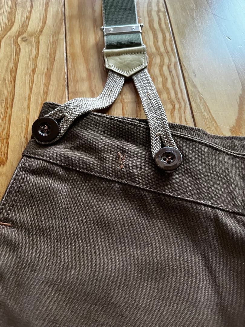 vintage FrenchWork duck pants サスペンダーセット
