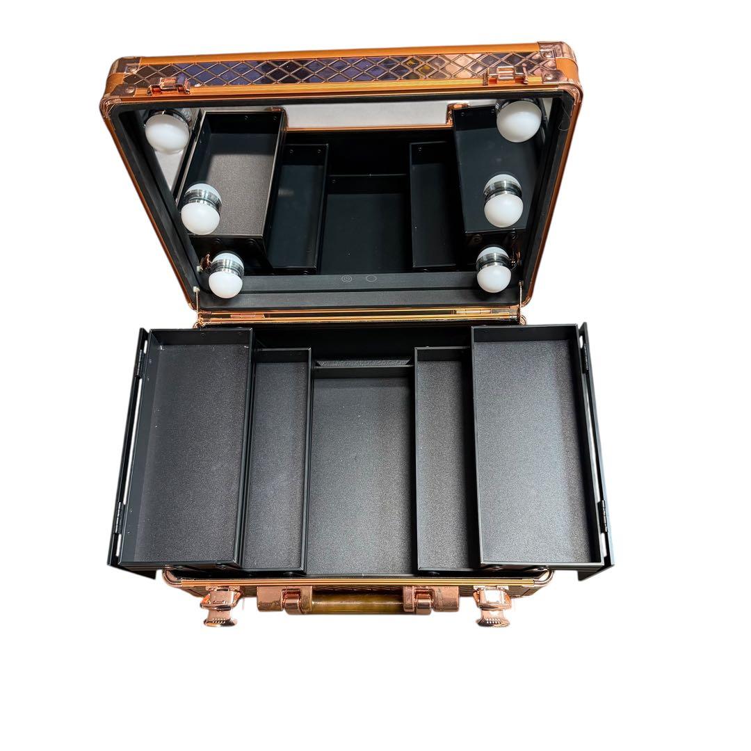 フランフラン ハリウッドボックス コッパー Sサイズ メイクボックスLEDライト