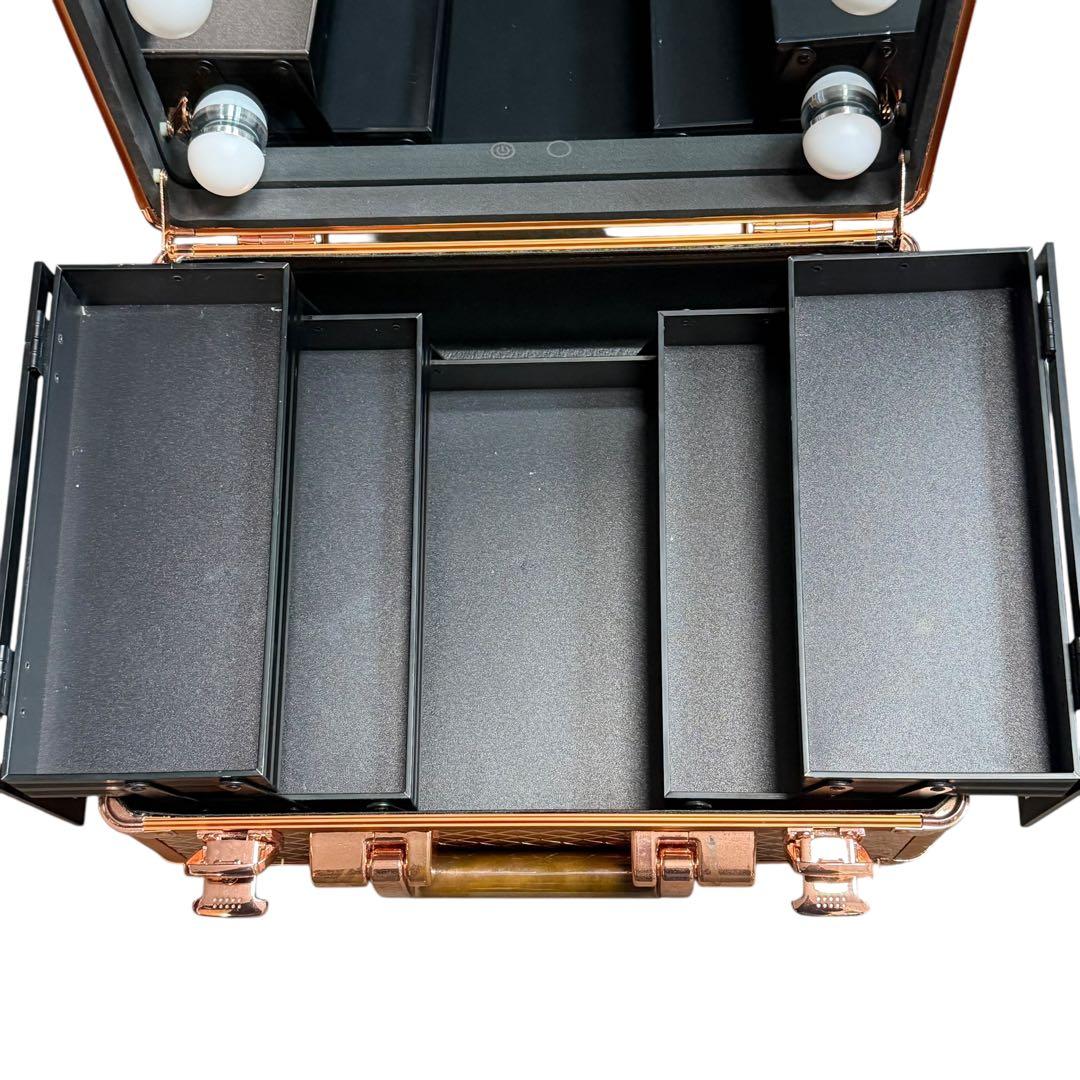 フランフラン ハリウッドボックス コッパー Sサイズ メイクボックスLEDライト