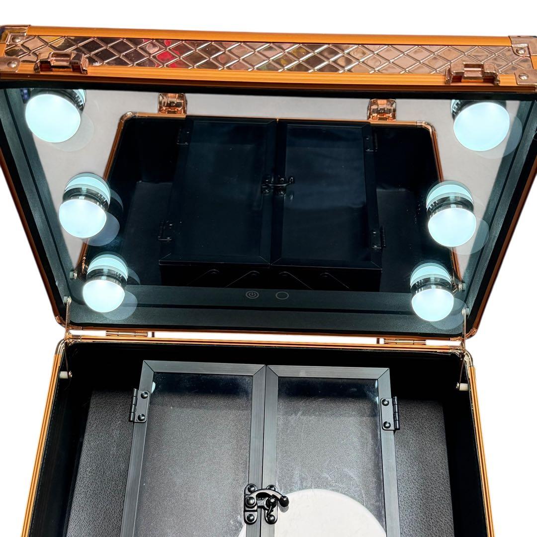 フランフラン ハリウッドボックス コッパー Sサイズ メイクボックスLEDライト