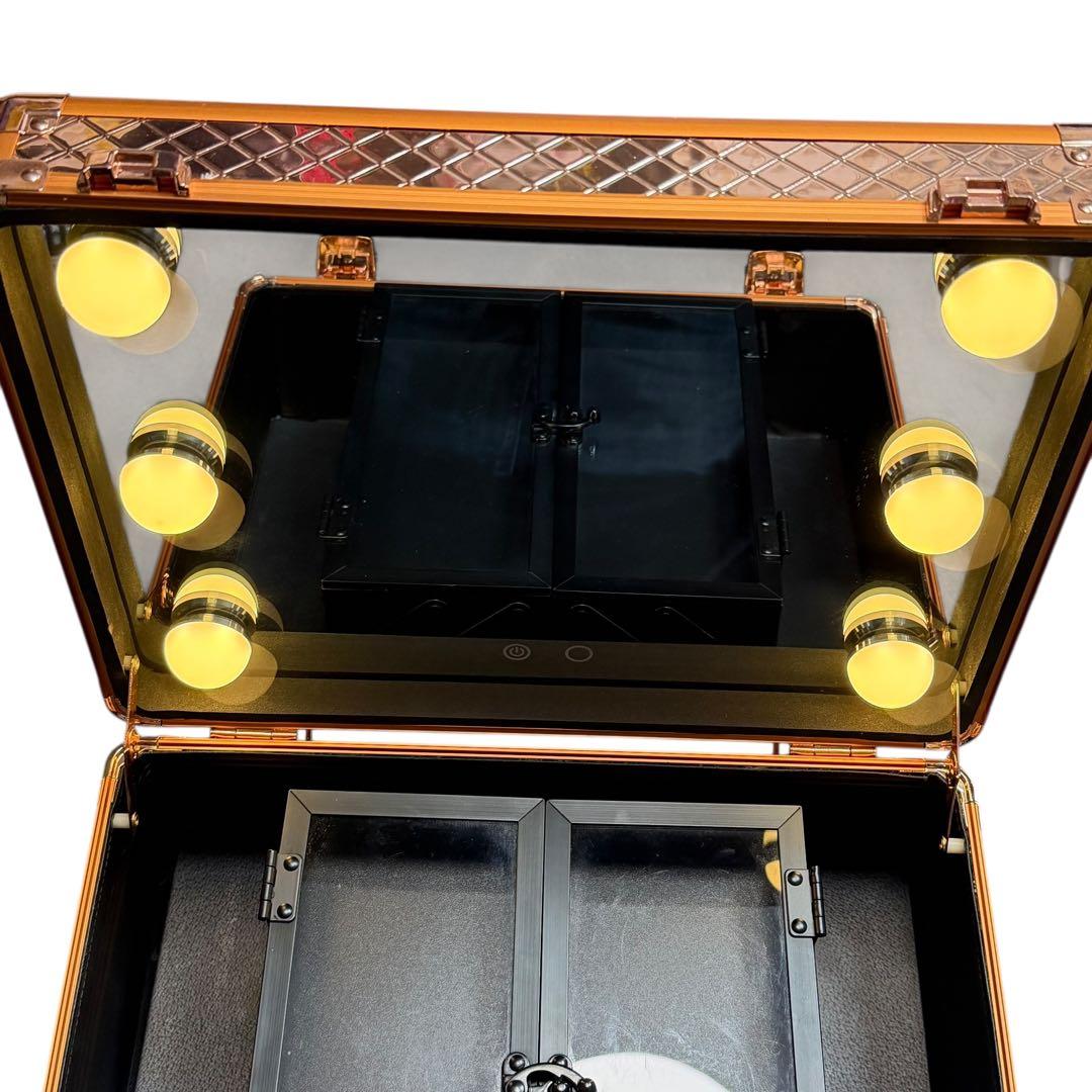 フランフラン ハリウッドボックス コッパー Sサイズ メイクボックスLEDライト