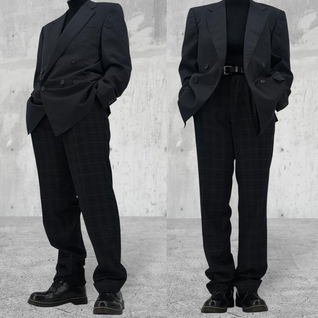 高級】VERSACE ヴェルサーチ メデューサ　スーツ　ダブル　ジャケット