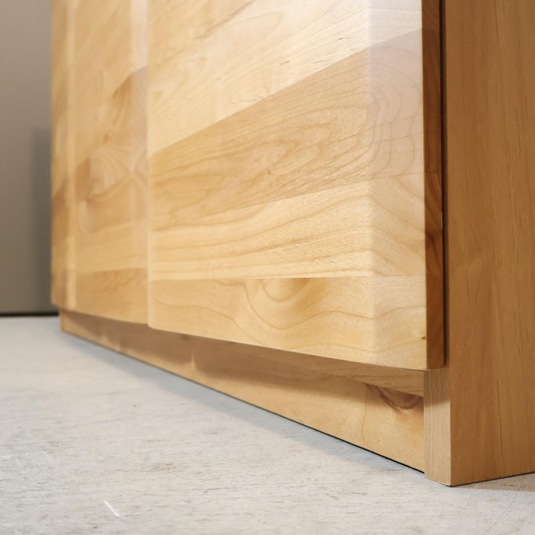 HOTTA WODDY アールデザイン ブックシェルフ アルダー材 キャビネット