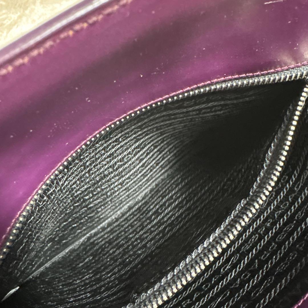 PRADA プラダ トートバッグ ビジネスバック レザー パープル A4 可