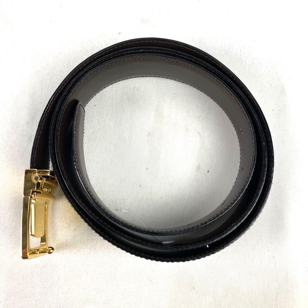 CELINE セリーヌ ベルト トリオンフ ゴールド バックル レザー ブラック